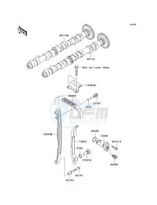 ZR 1000 B [Z1000] (7F-8F) 0B8F drawing CAMSHAFT-- S- -_TENSIONER