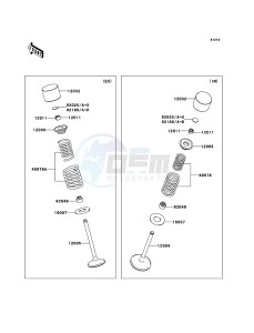 KLX450R KLX450A9F EU drawing Valve(s)