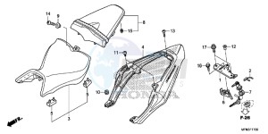 CB1000RAD CB1000R ABS E drawing SEAT/ SEAT COWL