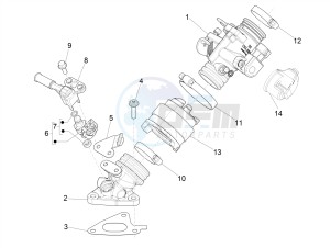 S 125 4T 3V IGET NOABS E3 (APAC) drawing Throttle body - Injector - Induction joint