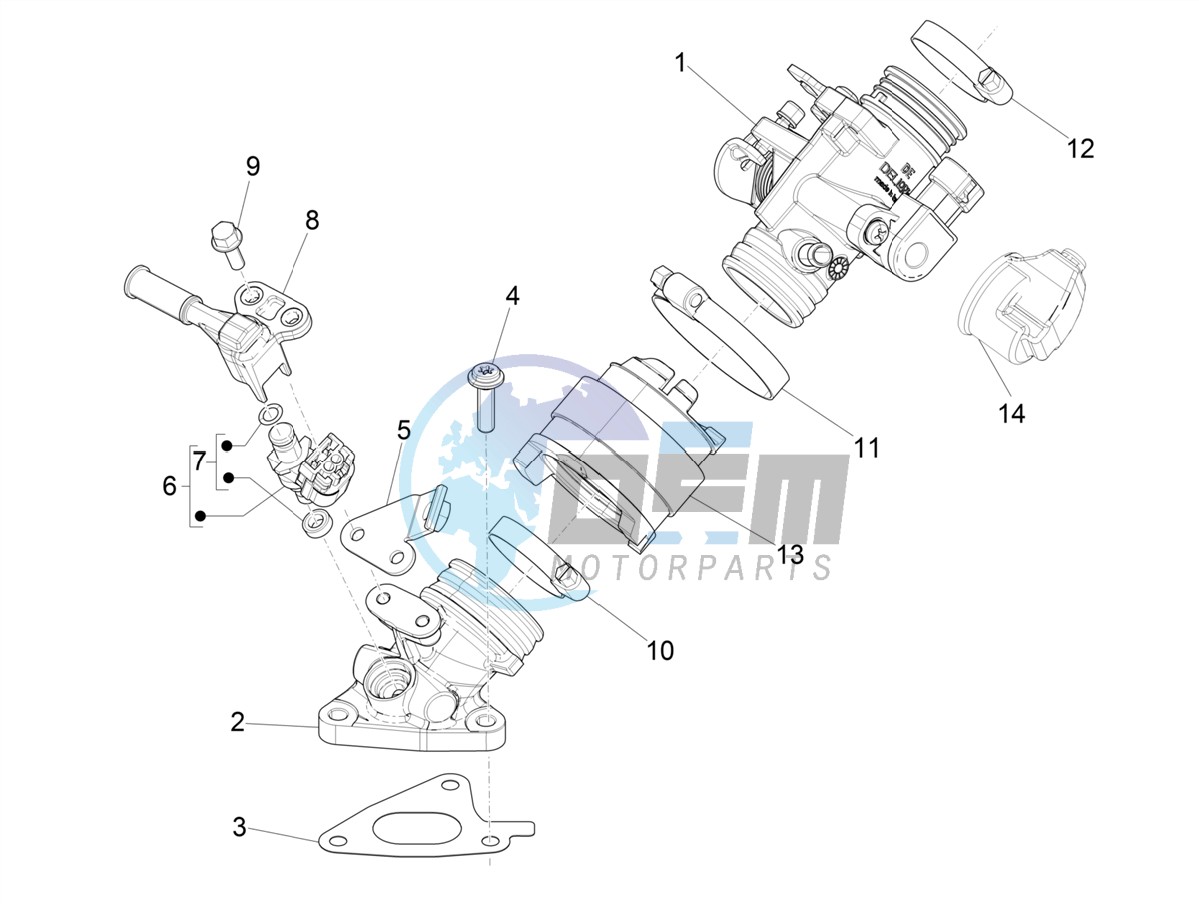 Throttle body - Injector - Induction joint