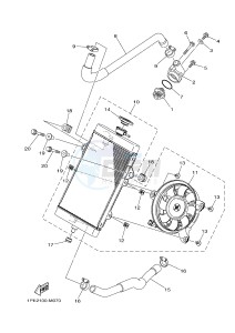 YFM700R YFM700RE RAPTOR 700R (1PE6 1PE7 1PE8) drawing RADIATOR & HOSE