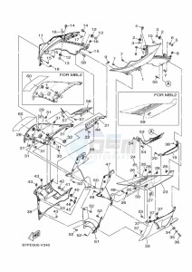 YZF320-A YZF-R3 (B7PD) drawing COWLING 1