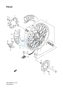 RM-Z 450 drawing REAR WHEEL (K8-L0)