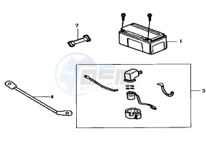 SUPER DUKE - 150 cc drawing BATTERY