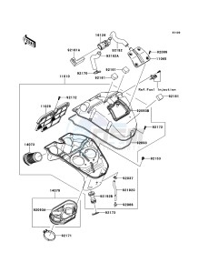 VERSYS KLE650CBF GB XX (EU ME A(FRICA) drawing Air Cleaner