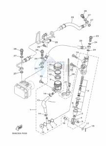 YZF250-A (B1X1) drawing REAR MASTER CYLINDER