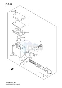 AN400 (E2) Burgman drawing REAR MASTER CYLINDER (MODEL K7)