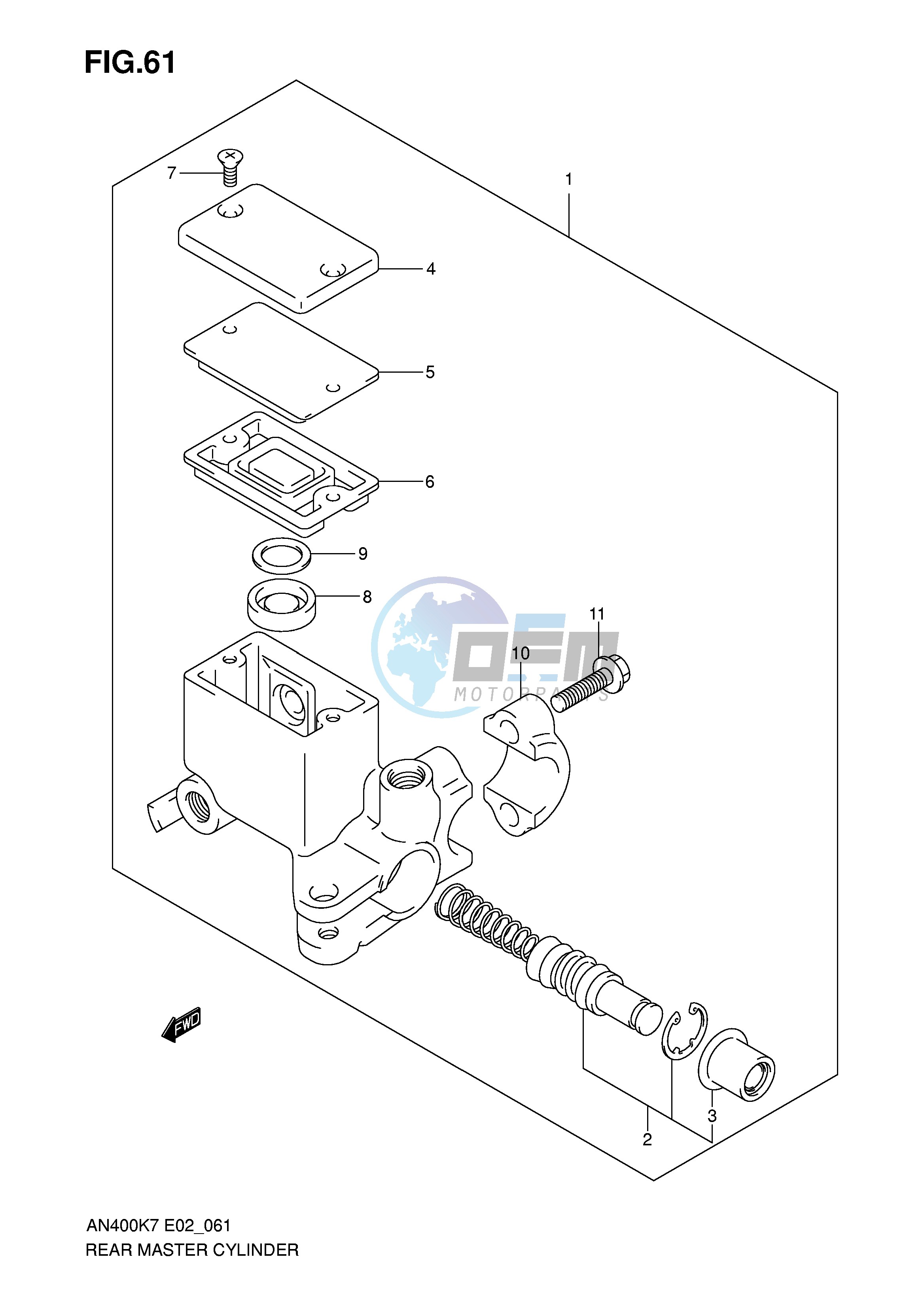 REAR MASTER CYLINDER (MODEL K7)