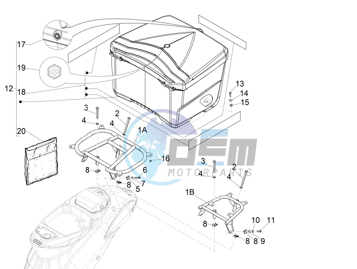 Rear luggage rack