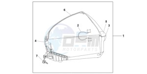 XL700V9 ED drawing 45L TOP BOX CARNELLIAN RED