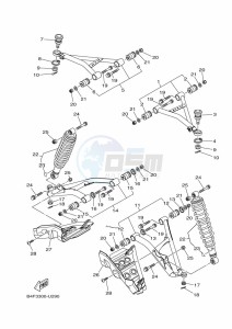 YFM700FWAD GRIZZLY 700 EPS (BDE2) drawing FRONT SUSPENSION & WHEEL