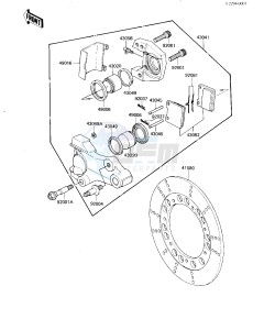 KZ 1300 A (A4) drawing REAR BRAKE