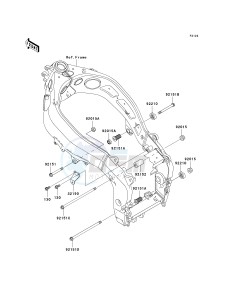 ZX 600 J [ZZR600] (J6F-J8F) J6F drawing ENGINE MOUNT