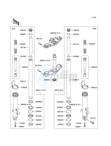 EX 650 A [NINJA 650R] (A6F-A8F) A7F drawing FRONT FORK