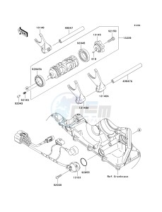 ZX 1000 D [NINJA ZX-10R] (D6F-D7FA) D7FA drawing GEAR CHANGE DRUM_SHIFT FORK-- S- -