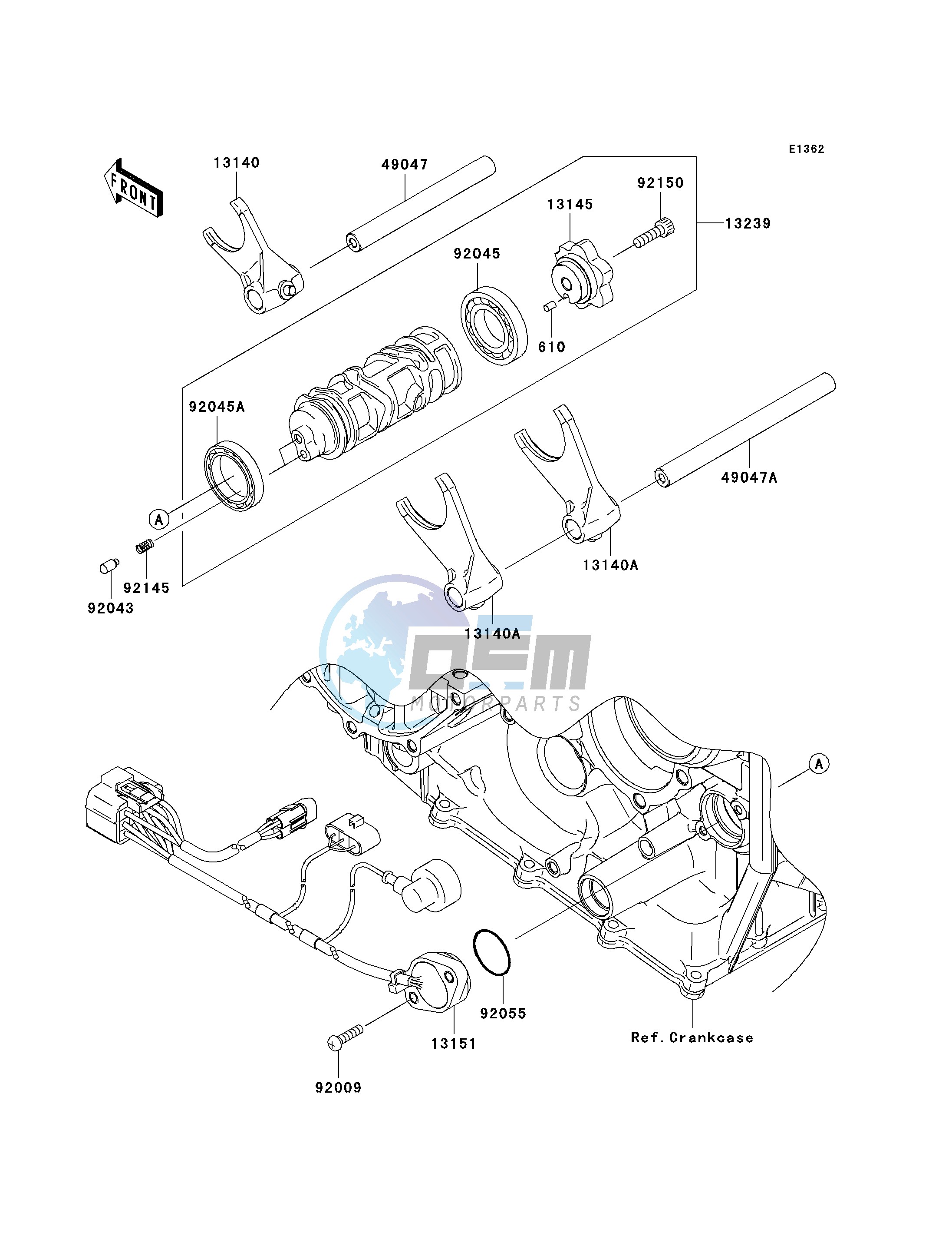 GEAR CHANGE DRUM_SHIFT FORK-- S- -