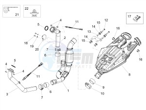 SHIVER 900 E4 ABS NAVI (APAC) drawing Exhaust pipe