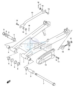 GZ250 (P34) drawing REAR SWINGING ARM