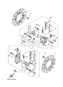 YFM700FWAD GRIZZLY 700 EPS (BDEF) drawing FRONT BRAKE CALIPER