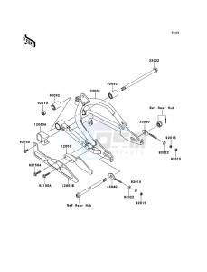 KLX110 KLX110CBF EU drawing Swingarm