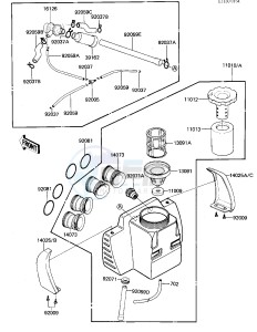 ZN 700 A [LTD SHAFT] (A1-A2) [LTD SHAFT] drawing AIR CLEANER