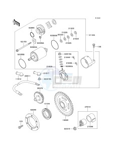 KVF 400 D [PRAIRIE 400] (D1-D4) [PRAIRIE 400] drawing STARTER MOTOR