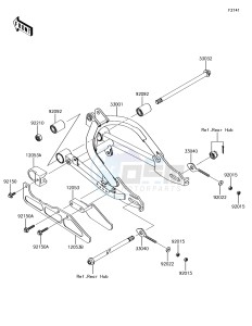 KLX110 KLX110CHF EU drawing Swingarm