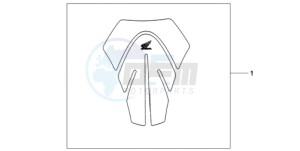 CB600FA9 France - (F / ABS CMF) drawing TANK PAD/FUEL LID