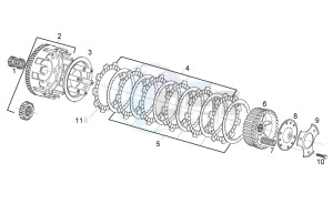 RS 125 E2 - E3 drawing Clutch