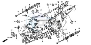 TRX250TM FOURTRAX drawing FRAME BODY