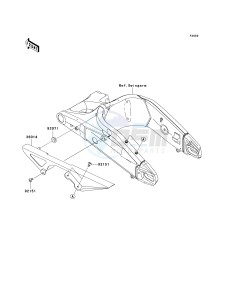 ZX 600 P [NINJA ZX-6R] (7F-8FA) P8F drawing CHAIN COVER