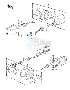 KZ 550 A (A1-A2) drawing TURN SIGNALS -- 80-81 A1_A2- -