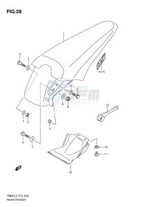 RM85 (P19) drawing REAR FENDER (RM85L2 P19)