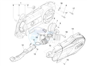 LIBERTY 50 IGET 4T 3V E4-2020 (APAC) drawing Crankcase cover - Crankcase cooling