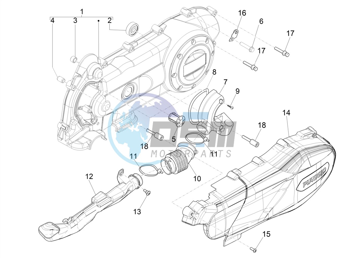 Crankcase cover - Crankcase cooling