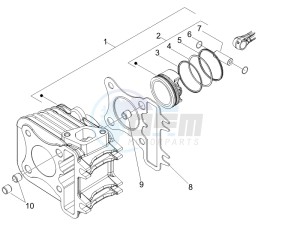 S 125 4T (Euro 3) UK drawing Cylinder - piston - wrist pin unit