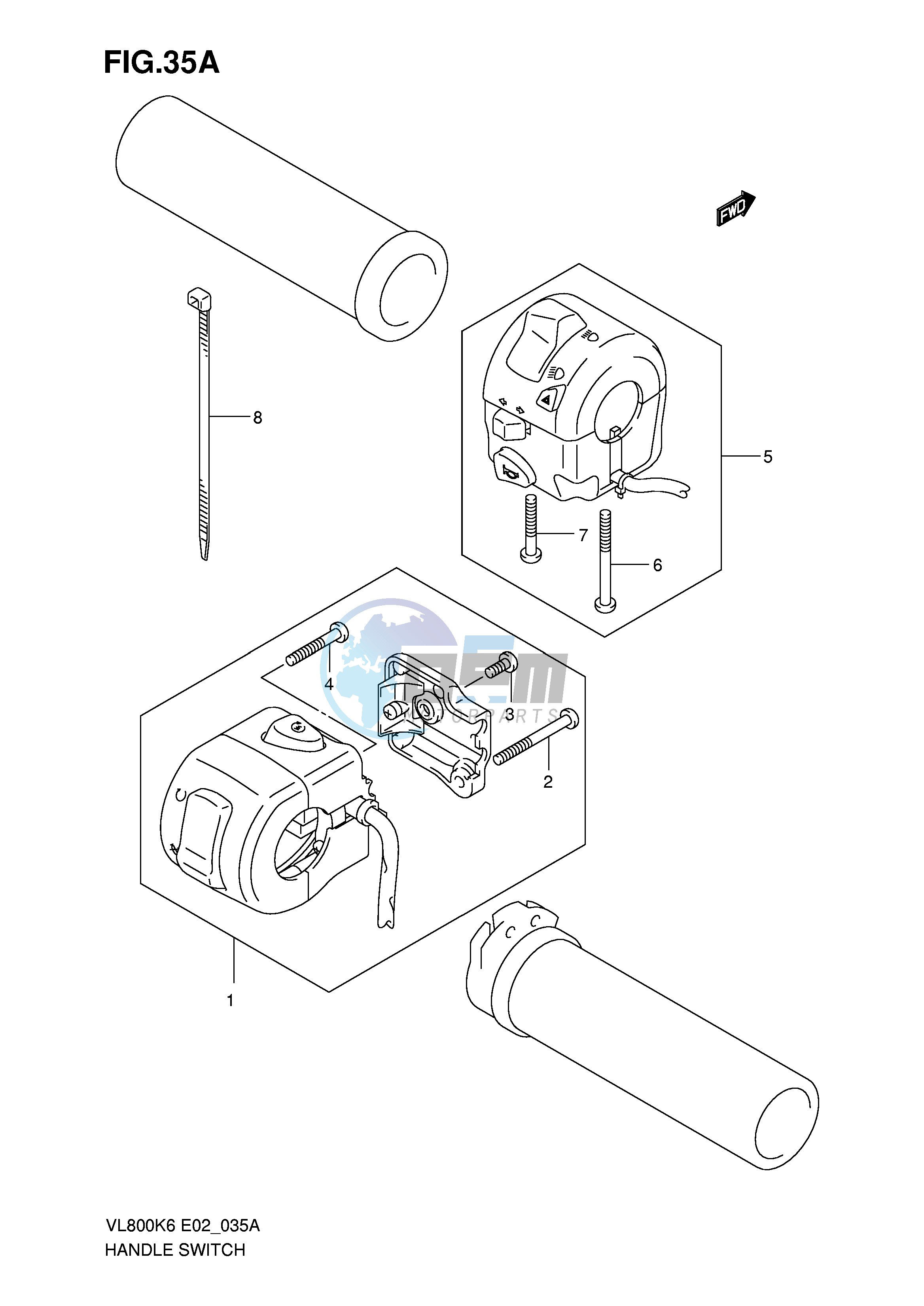 HANDLE SWITCH (MODEL K7 K8 K9 L0)