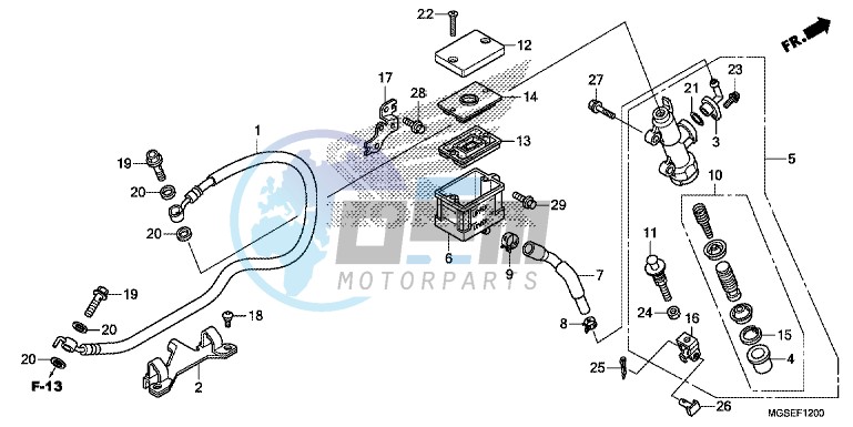 REAR BRAKE MASTER CYLINDER (NC700S)