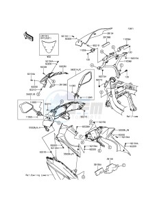 ER-6F EX650EDS XX (EU ME A(FRICA) drawing Cowling