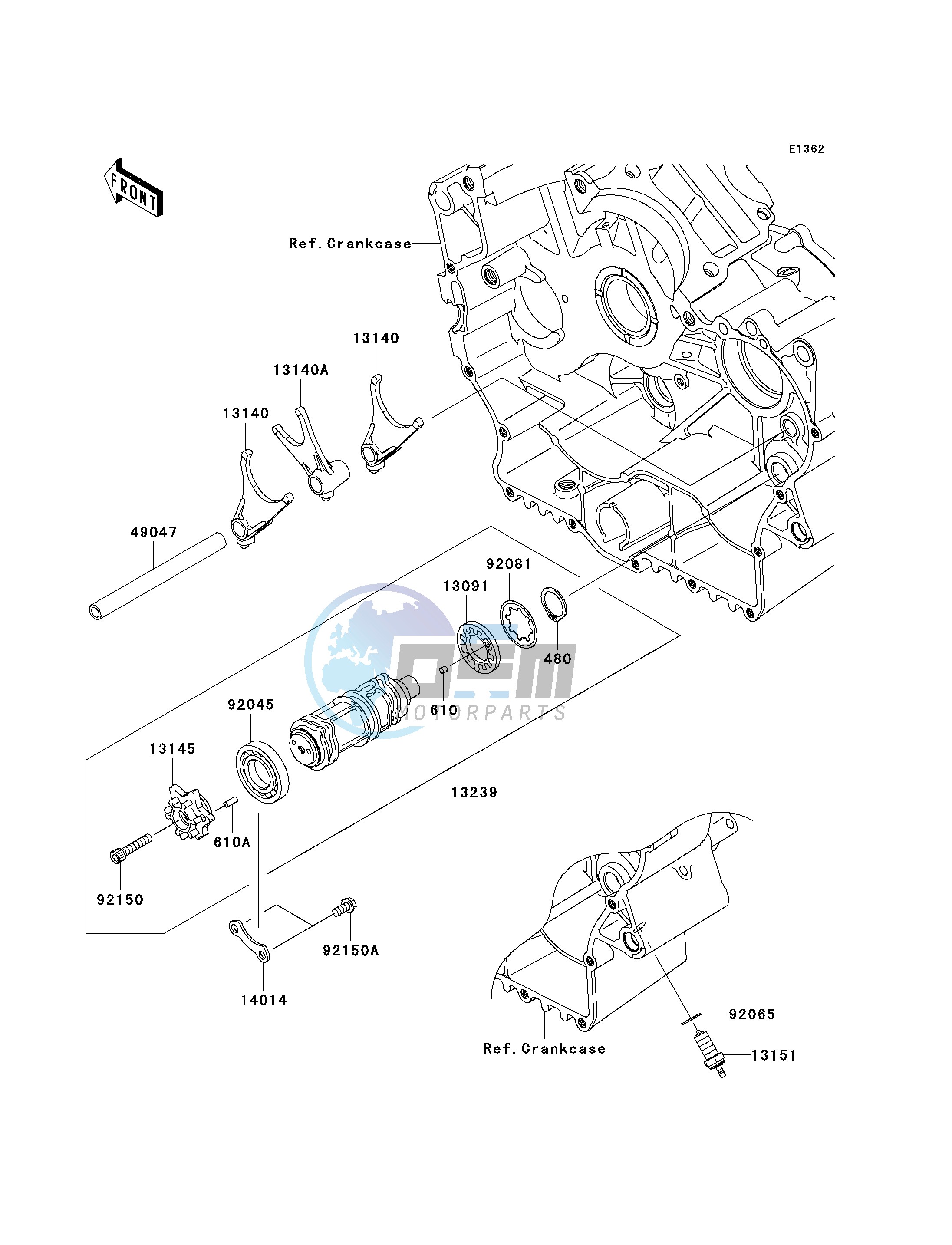 GEAR CHANGE DRUM_SHIFT FORK-- S- -