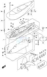 DF 300AP drawing Gear Case S/N 612133 to 61XXXX