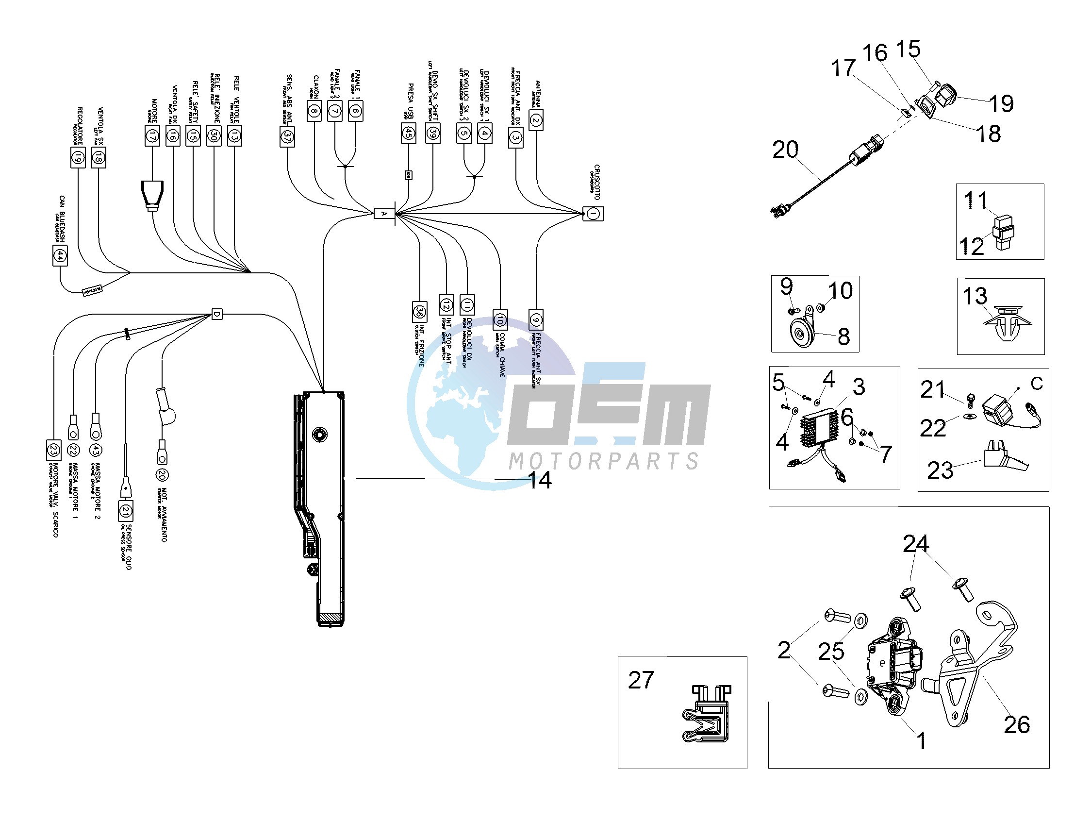 Front electrical system