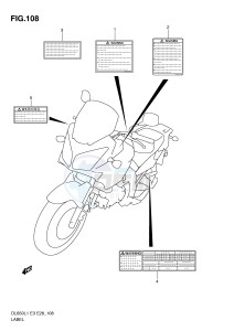 DL650 (E3) V-Strom drawing LABEL (DL650L1 E3)