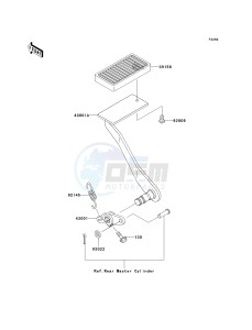 VN 1500 B [VULCAN 88 SE] (B1-B3) N7F drawing BRAKE PEDAL_TORQUE LINK