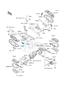 VN 1600 D [VULCAN 1600 NOMAD] (D6F-D8FA) D8FA drawing FOOTRESTS