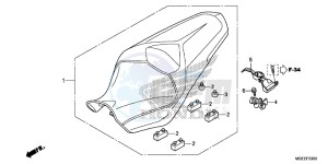 VFR1200FDF VFR1200F Dual Clutch E drawing SEAT