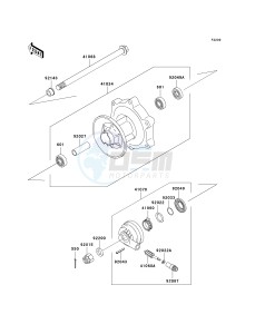 BN 125 A [ELIMINATOR 125] (A6F-A9F) A6F drawing FRONT WHEEL