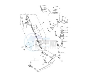 XJ6-N 600 drawing REAR MASTER CYLINDER