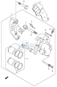 DR-Z250 (E24) drawing FRONT CALIPER